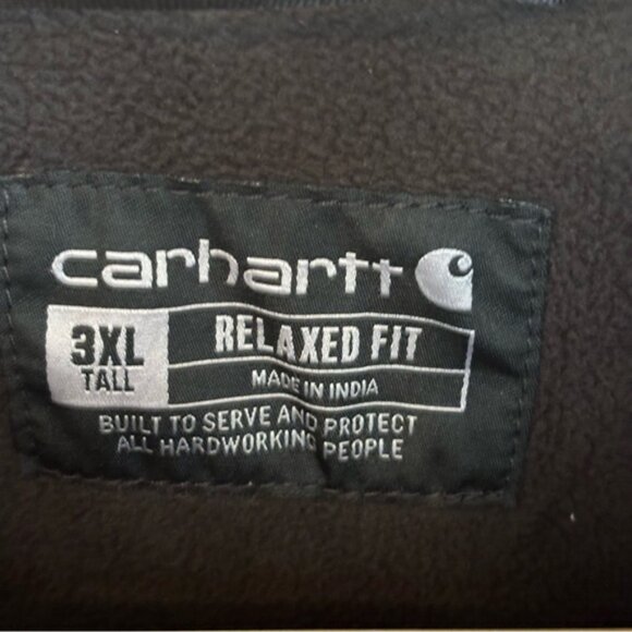 Carhartt Rugged Flex Rust Red Canvas Fleece Lined Shirt Jacket Shacket Mens 3XLT - Picture 3 of 11